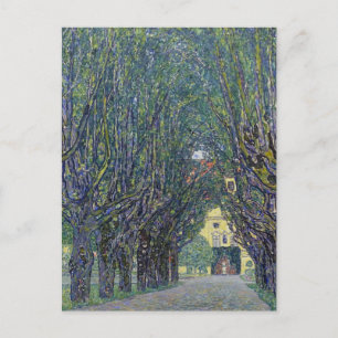 Gustav Klimt's Allee bij Schloss Kammer schilderij Briefkaart