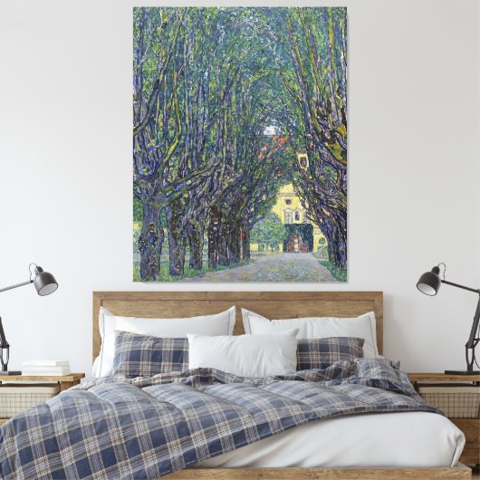 Gustav Klimt's Allee bij Schloss Kammer schilderij Canvas Afdruk (Insitu (Slaapkamer))
