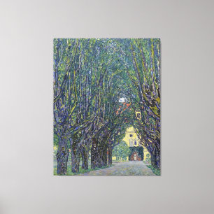 Gustav Klimt's Allee bij Schloss Kammer schilderij Canvas Afdruk