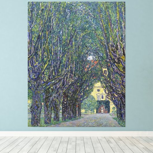 Gustav Klimt's Allee bij Schloss Kammer schilderij Canvas Afdruk (Insitu (Houten vloer))