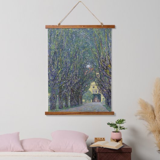 Gustav Klimt's Allee bij Schloss Kammer schilderij Hangend Wandkleed (Slaapkamer)
