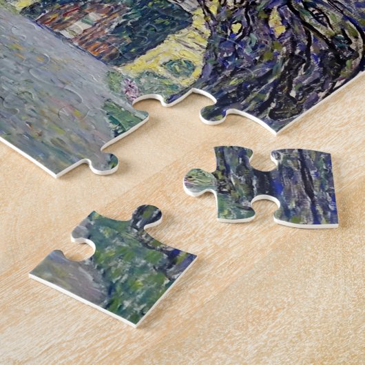 Gustav Klimt's Allee bij Schloss Kammer schilderij Legpuzzel (Zijkant)