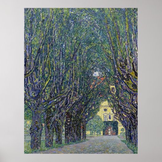 Gustav Klimt's Allee bij Schloss Kammer schilderij Poster (Voorkant)
