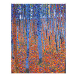 Gustav Klimt's beech Grove I beroemd schilderij Foto Afdruk