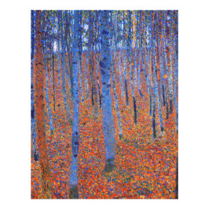 Gustav Klimt's beech Grove I beroemd schilderij Foto Afdruk