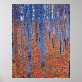 Gustav Klimt's beech Grove I beroemd schilderij Poster