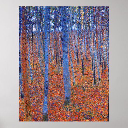 Gustav Klimt's beech Grove I beroemd schilderij Poster (Voorkant)