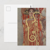 Gustav Klimt's beroemde schilderij Hygieia. Briefkaart (Voorkant / Achterkant)