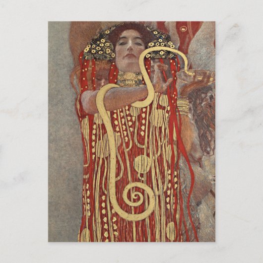 Gustav Klimt's beroemde schilderij Hygieia. Briefkaart (Voorkant)