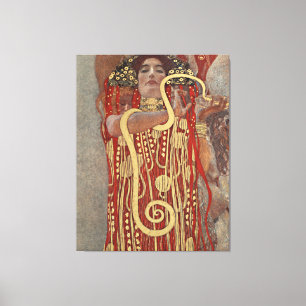 Gustav Klimt's beroemde schilderij Hygieia. Canvas Afdruk