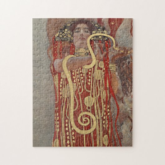Gustav Klimt's beroemde schilderij Hygieia. Legpuzzel (Verticaal)