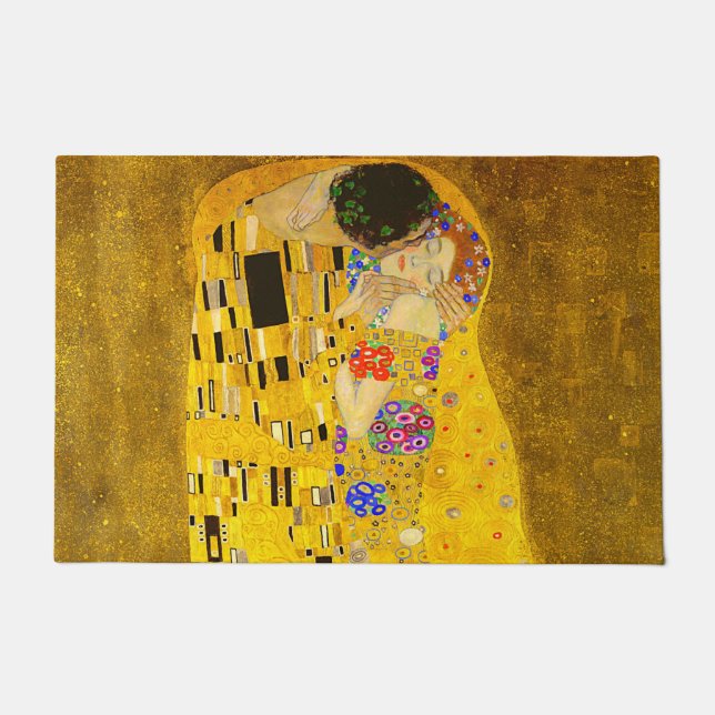 Gustav Klimt's beroemde schilderij The Kiss Deurmat (Voorkant)