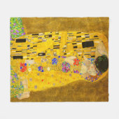 Gustav Klimt's beroemde schilderij The Kiss Fleece Deken (Voorkant (Horizontaal))