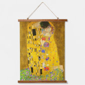 Gustav Klimt's beroemde schilderij The Kiss Hangend Wandkleed (Voorkant)