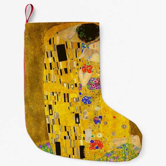 Gustav Klimt's beroemde schilderij The Kiss Kleine Kerstsok (Voorkant)