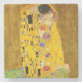 Gustav Klimt's beroemde schilderij The Kiss Stenen Onderzetter (Voorkant)