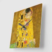 Gustav Klimt's beroemde schilderij The Kiss Vierkante Klok (Hoek)