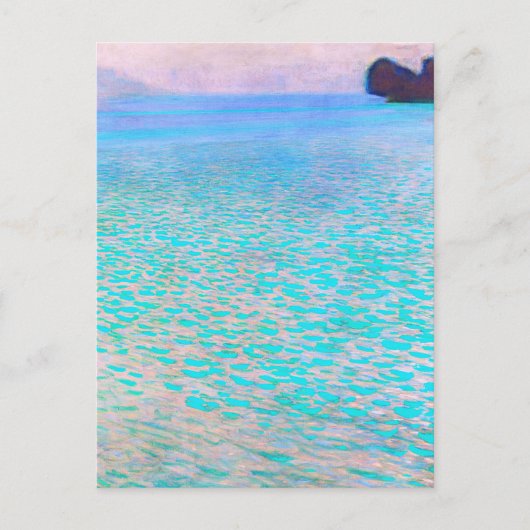 Gustav Klimt's beroemde schilderij uit Attersee. Briefkaart (Voorkant)