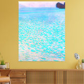 Gustav Klimt's beroemde schilderij uit Attersee. Canvas Afdruk (Insitu (Woonkamer))