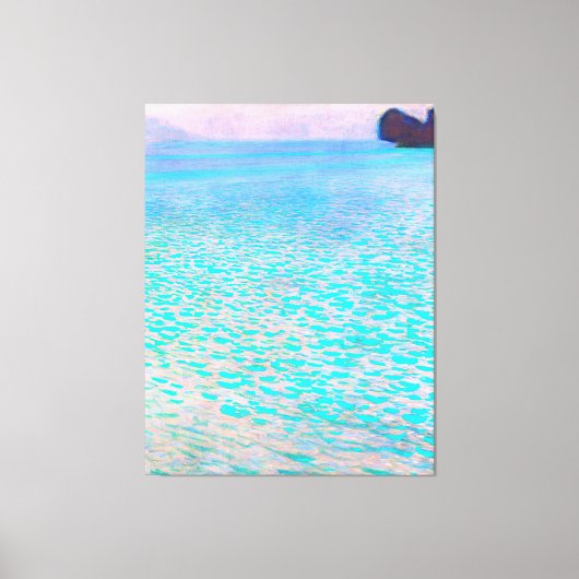 Gustav Klimt's beroemde schilderij uit Attersee. Canvas Afdruk (Voorkant)