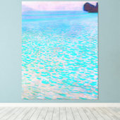 Gustav Klimt's beroemde schilderij uit Attersee. Canvas Afdruk (Insitu (Houten vloer))