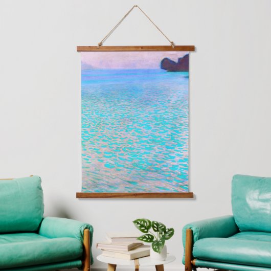 Gustav Klimt's beroemde schilderij uit Attersee. Hangend Wandkleed (Woonkamer)