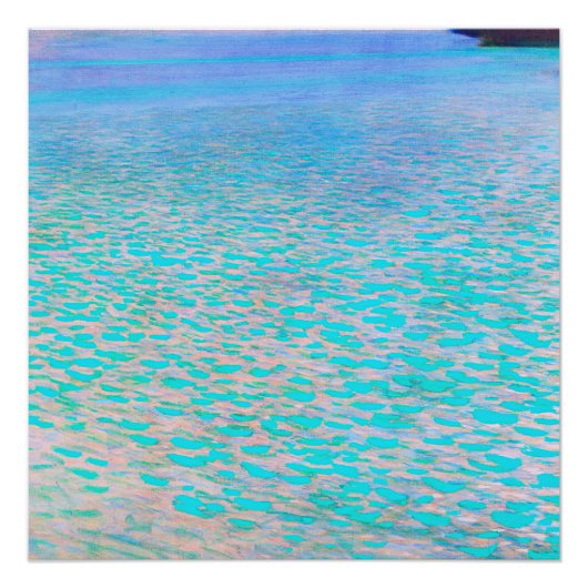 Gustav Klimt's beroemde schilderij uit Attersee. Perfect Poster (Voorkant)