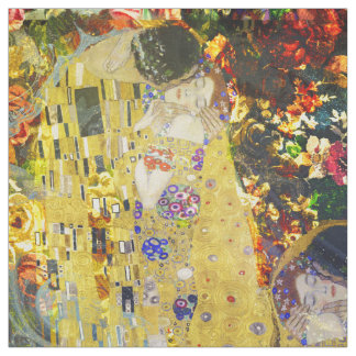 Gustav Klimt's de Kiss_Edited ART-eerbetoon Stof