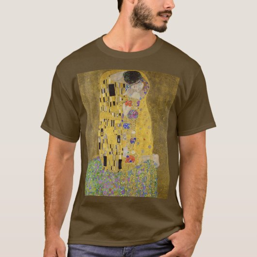 Gustav Klimt's De Kus Schilderkunst T-shirt (Voorkant)