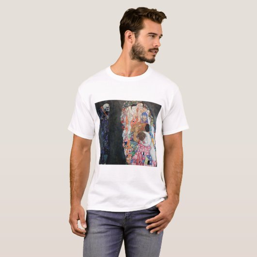 Gustav Klimt's Death and Life (1910-1915) beroemd T-shirt (Voorkant volledig)