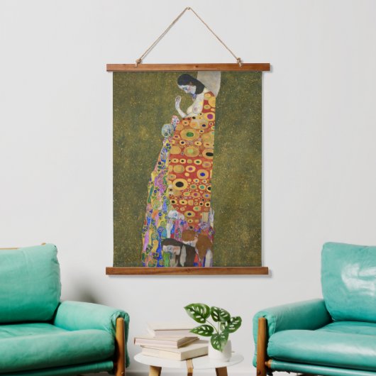 Gustav Klimt's Hope II (1907-1908) Hangend Wandkleed (Woonkamer)