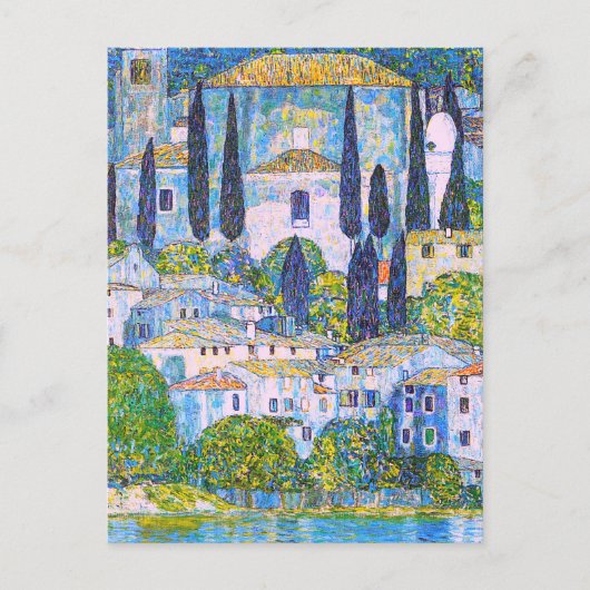 Gustav Klimts Kirche in Cassone-schilderij   Briefkaart (Voorkant)