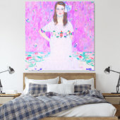 Gustav Klimt's Mäda Primavesi-schilderij Canvas Afdruk (Insitu (Slaapkamer))