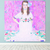 Gustav Klimt's Mäda Primavesi-schilderij Canvas Afdruk (Insitu (Houten vloer))