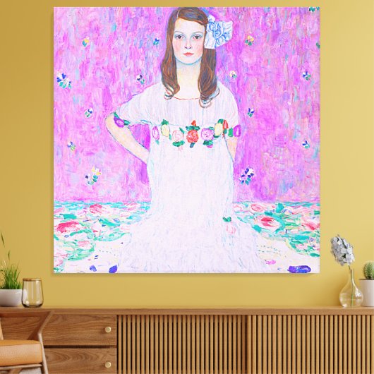 Gustav Klimt's Mäda Primavesi-schilderij Canvas Afdruk (Insitu (Woonkamer))