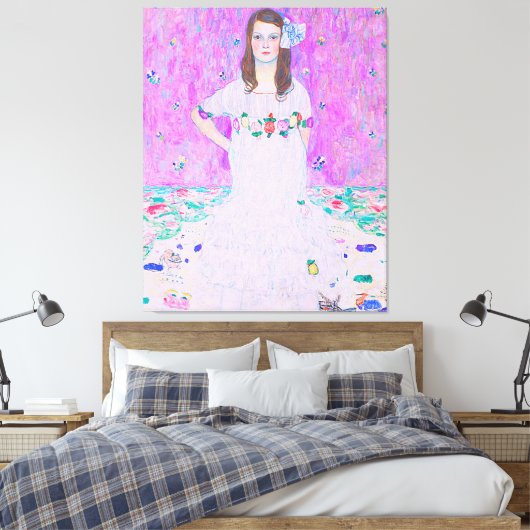Gustav Klimt's Mäda Primavesi-schilderij Canvas Afdruk (Insitu (Slaapkamer))