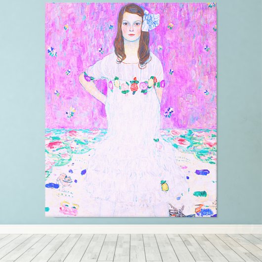 Gustav Klimt's Mäda Primavesi-schilderij Canvas Afdruk (Insitu (Houten vloer))