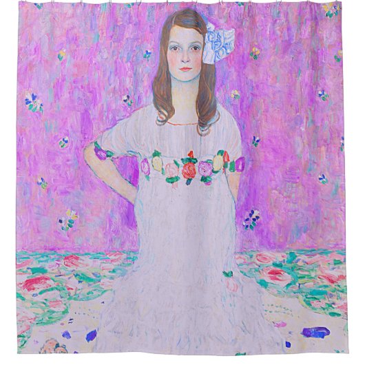 Gustav Klimt's Mäda Primavesi-schilderij Douchegordijn (Voorkant)