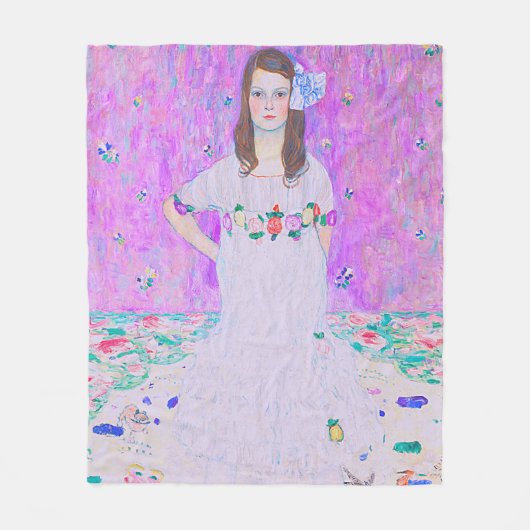 Gustav Klimt's Mäda Primavesi-schilderij Fleece Deken (Voorkant)