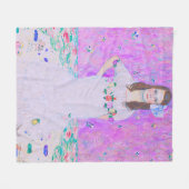 Gustav Klimt's Mäda Primavesi-schilderij Fleece Deken (Voorkant (Horizontaal))