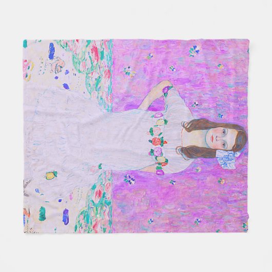 Gustav Klimt's Mäda Primavesi-schilderij Fleece Deken (Voorkant (Horizontaal))