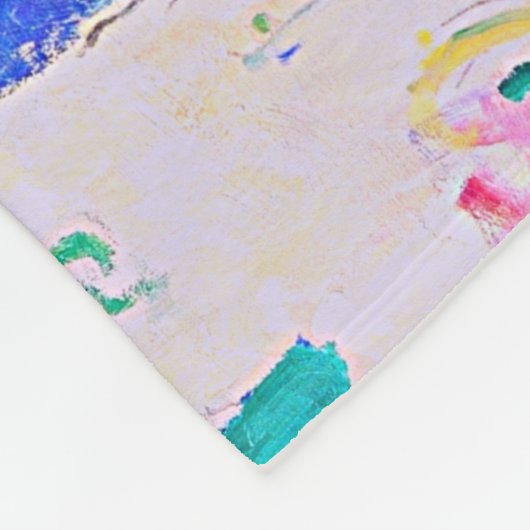 Gustav Klimt's Mäda Primavesi-schilderij Fleece Deken (Hoek)