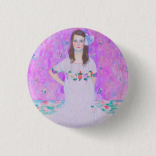 Gustav Klimt's Mäda Primavesi-schilderij Ronde Button 3,2 Cm (Voorkant)