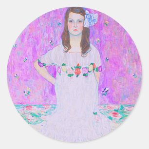 Gustav Klimt's Mäda Primavesi-schilderij Ronde Sticker