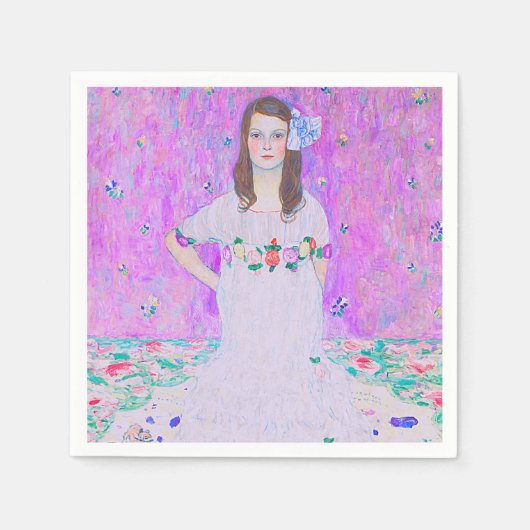 Gustav Klimt's Mäda Primavesi-schilderij Servet (Voorkant)