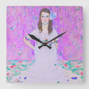 Gustav Klimt's Mäda Primavesi-schilderij Vierkante Klok