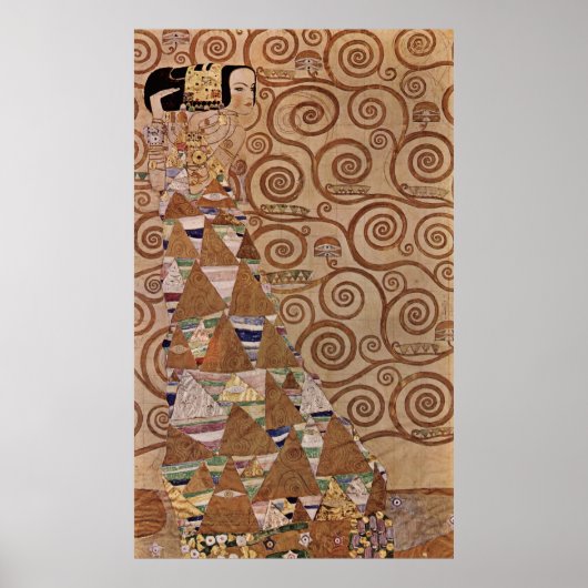 Gustav Klimt's Painting: The Expectation (1908) Poster (Voorkant)