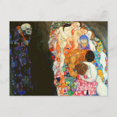 Gustav Klimt's schilderij 'Death and Life'. Briefkaart (Voorkant)