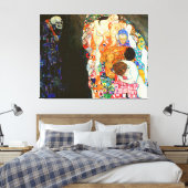 Gustav Klimt's schilderij 'Death and Life'. Canvas Afdruk (Insitu (Slaapkamer))