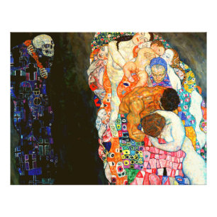 Gustav Klimt's schilderij 'Death and Life'. Foto Afdruk